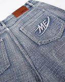 embroidered pocket baggy jorts