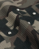 Camo Slogan Graphic Waffle T-Shirt | Inflation Streetwear