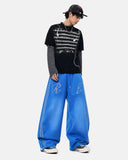 Rhinestone Stripe Barrel Sweatpants | Inflation Streetwear