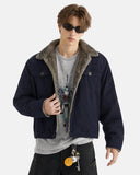 Washed Faux Fur Lined Worker Jacket | Inflation Streetwear