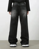 INFLATION Wasehed Straight Wide Leg Jeans INFLATION