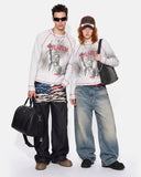 Distressed Graphic Waffle T-Shirt | Inflation Streetwear