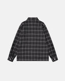 Script Embroidered Plaid Long-Sleeve Shirt | Inflation Streetwear