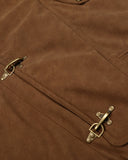 Horse Embroidery Suede Clasp Padded Jacket | Inflation Streetwear INFLATION