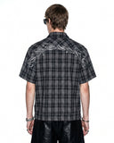 Plaid Script Embroidered Shirt | Inflation Streetwear INFLATION