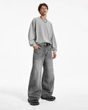 textured bamboo weave denim jeans