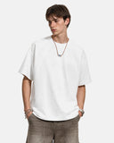 structured cotton streetwear tee with dropped shoulder