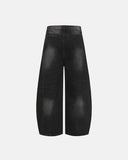 Graphic Embroidered Washed Barrel Jeans | Inflation Streetwear INFLATION