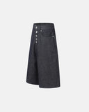 Button Detail Baggy Denim Jorts | Inflation Streetwear INFLATION