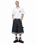 model wearing plain cotton short sleeve t-shirt full body