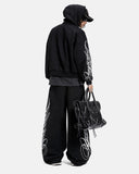 Camo Script Wide Leg Lounge Pants | Inflation Streetwear