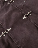 Washed Clasp Fireman Hooded Denim Jacket | Inflation Streetwear INFLATION