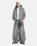 loose fit streetwear jeans front view