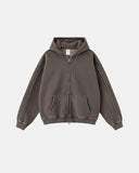 Acid Wash Double Zip Up Hoodies | Inflation Streetwear INFLATION