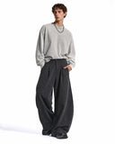 Pinstripe Pleated Barrel Trousers | Inflation Streetwear INFLATION