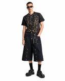 Double Waist Rivet Baggy Jorts | Inflation Streetwear INFLATION