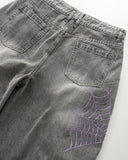 Spider Graphic Rhinestone Barrel Jeans | Inflation Streetewear INFLATION