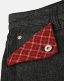Plaid Patchwork Cinch Back Baggy Jeans | Inflation Streetwear