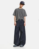 Asymmetric Wrap Waist Baggy Jeans | Inflation Streetwear