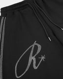 Rhinestone Stripe Barrel Sweatpants | Inflation Streetwear