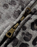 Leopard Print Boxy Zip Up Hoodie | Inflation Streetwear INFLATION