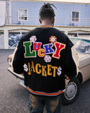 Poker Embroidery Varsity Jacket | Inflation Streetwear INFLATION