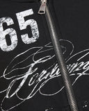 Retro Graphic Boxy Zip Up Hoodie | Inflation Streetwear