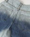 Gradient Washed Stitching Barrel Jeans | Inflation Streetwear INFLATION