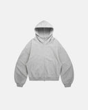 High Collar Fleece Double Zip-Up Hoodies | Inflation Streetwear INFLATION
