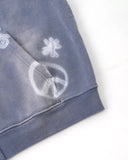 INFLATION Graffiti Washed Zip Up Hoodies INFLATION