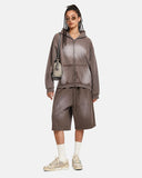 Monkey Wash Ripped Zip Up Hoodies | Inflation Streetwear