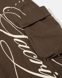 Script Graphic Wide Leg Cargo Pants | Inflation Streetwear