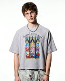 Washed Graphic Boxy Waffle T-Shirt | Inflation Streetwear INFLATION