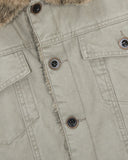 Washed Faux Fur Lined Worker Jacket | Inflation Streetwear