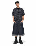 Striped Henley Relaxed Short Sleeve Tee | Inflation Streetwear INFLATION