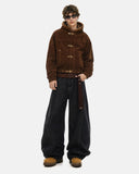 Faux Fur Lined Clasp Bomber Jacket | Inflation Streetwear