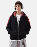 Plaid Panel Zip-Up Hoodie | Inflation Streetwear