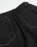 Belted Contrast Stitch Barrel Jeans | Inflation Streetwear