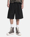 Drawstring Wide-Leg Tailored Shorts | Inflation Streetwear