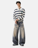 dirty wash barrel jeans streetwear outfit