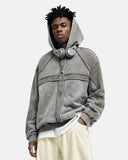 Deconstructed Washed Boxy Hoodie | Inflation Streetwear
