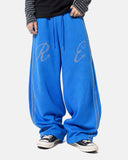 Rhinestone Stripe Barrel Sweatpants | Inflation Streetwear