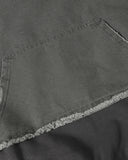 Washed Layered Raw Edge Boxy Hoodie | Inflation Streetwear