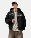 Camo Script Graphic Cropped Hoodie | Inflation Streetwear