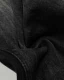 washed denim texture close up