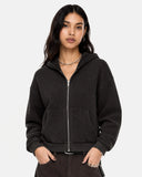 Vintage Washed Waffle Zip Up Hoodie | Inflation Streetwear