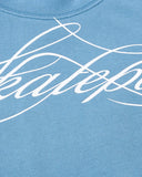 script graphic washed t shirt detail