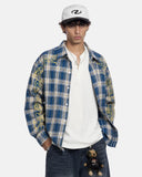 Abstract Line Plaid Shirt | Inflation Streetwear