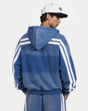 Washed Stripe Graphic Zip Up Hoodie | Inflation Streetwear