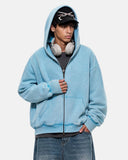 Washed Fleece Oversized Zip Up Hoodie | Inflation Streetwear